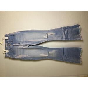 YMI Light Wash Distressed Flared Jeans